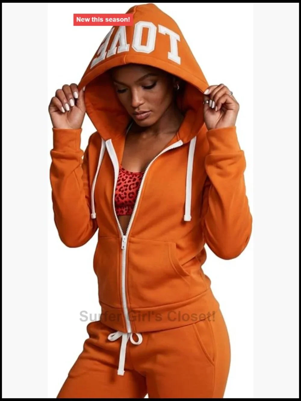 Women 2 Piece Tracksuit Sweatsuit Jogging Set Long Sleeve Zip Up Hoodie